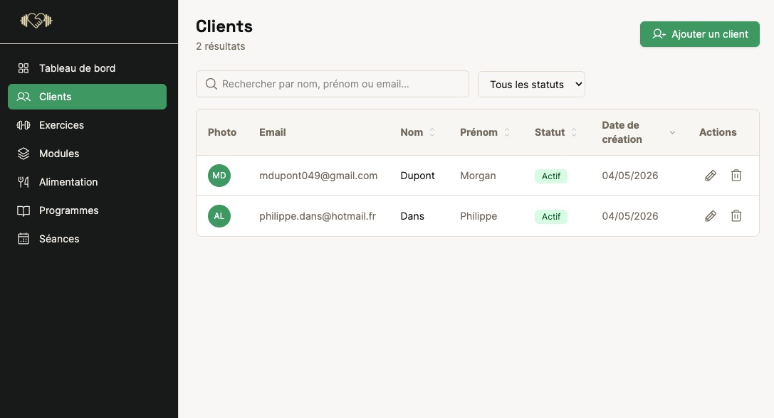 Gestion des clients